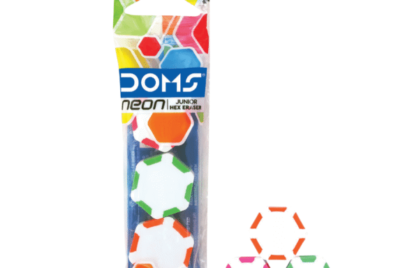 DOMS Neon Junior Hex Eraser Pack of 3