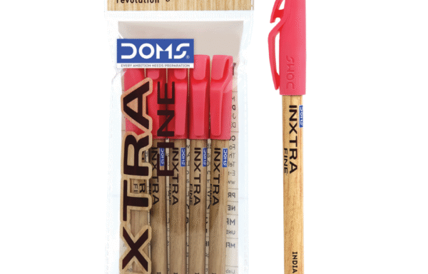 DOMS Inxtra Fine Ball Pen (Red Ink) – Pack of 5