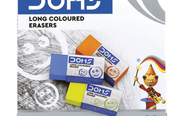 DOMS Long Coloured Eraser Pack of 20