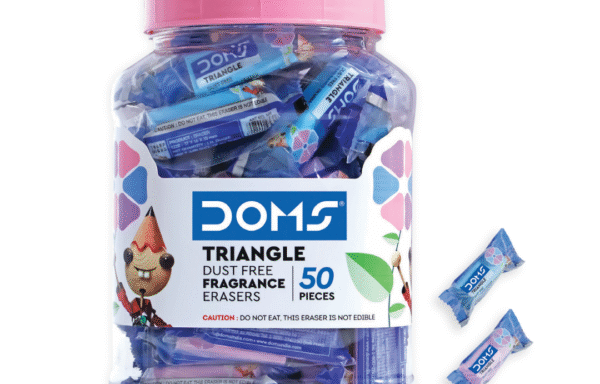 DOMS Triangle Dust Free Fragrance Eraser Jar of 50