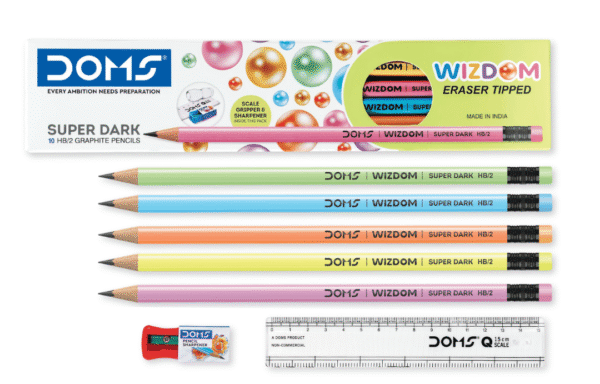 DOMS Wizdom Pencil – Pack of 10 | Super Dark Writing