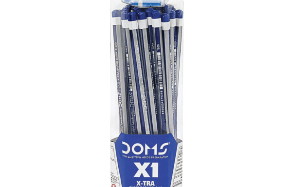 DOMS X1 Pencils – Jar of 30 with Free 1 Sharpener, 1 Eraser & 1 Scale
